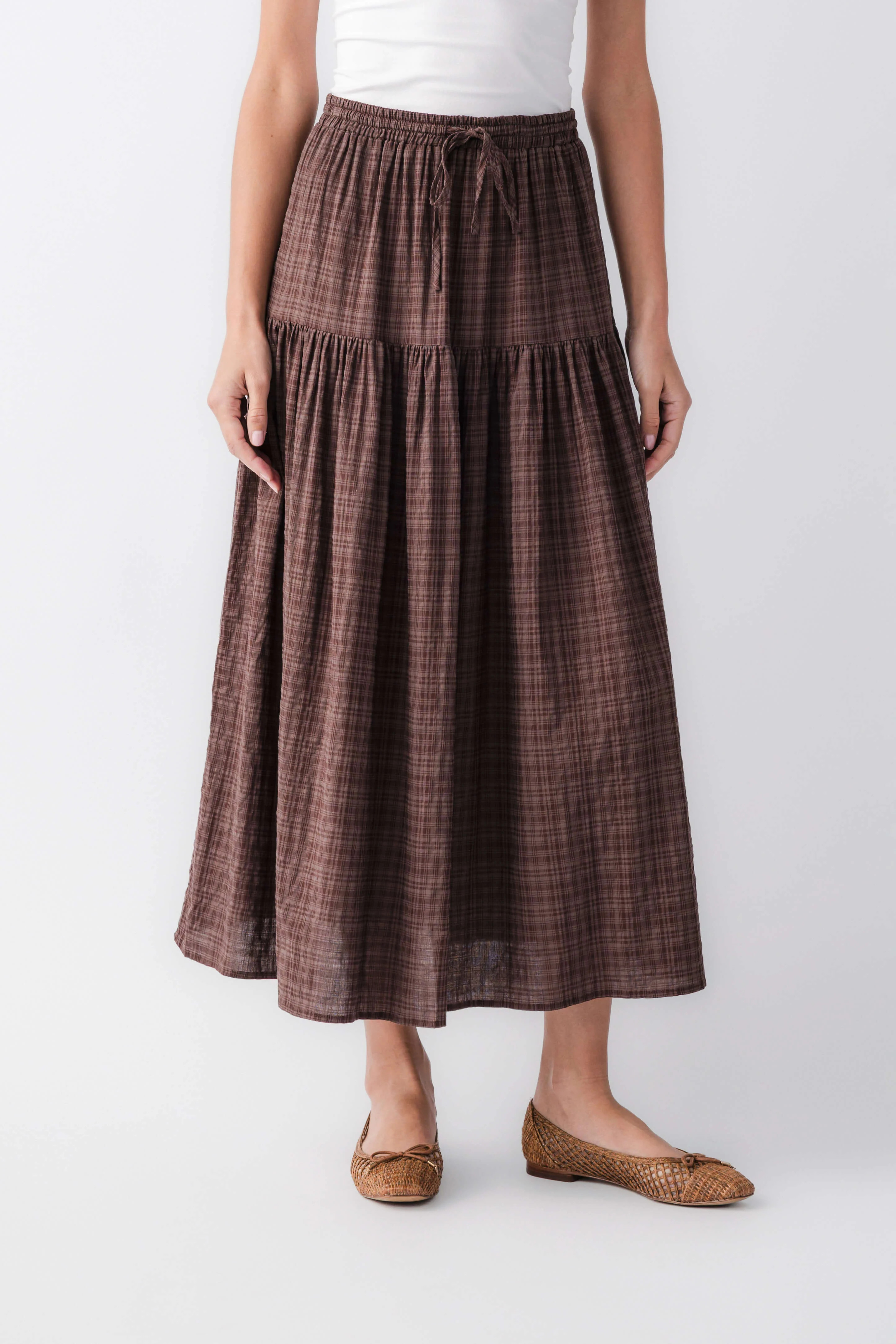 Things Between Plaid Maxi Skirt | Social Threads