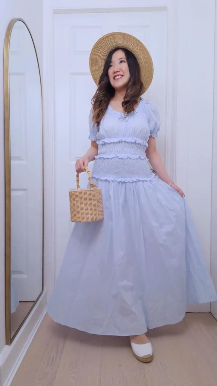 Channeling my inner Bridgerton meets picnic chic🩵👒

Outfit details🎀
Dress (*ad/pr): @simpleretro in size S
Hat: @andotherstories 
Basket: @tedbaker 

Save this post & follow @petitealpaca for more dreamy travel and feminine fashion content.

#simpleretro #cottagecore #BridgertonVibes #JaneAustenVibes #cottagecorefashion #cottagecore aesthetics #vinatgestyle #vintagevibes  #romanticstyle #modernprincess 
#londonfashionblogger  #dreamyaesthetic #femininestyle

🗝️ Feminine elegant classy style, modern princess, Jane Austen, Bridgerton, GRWM Get ready with me

#LTKpetite #LTKdresses #LTKmodest