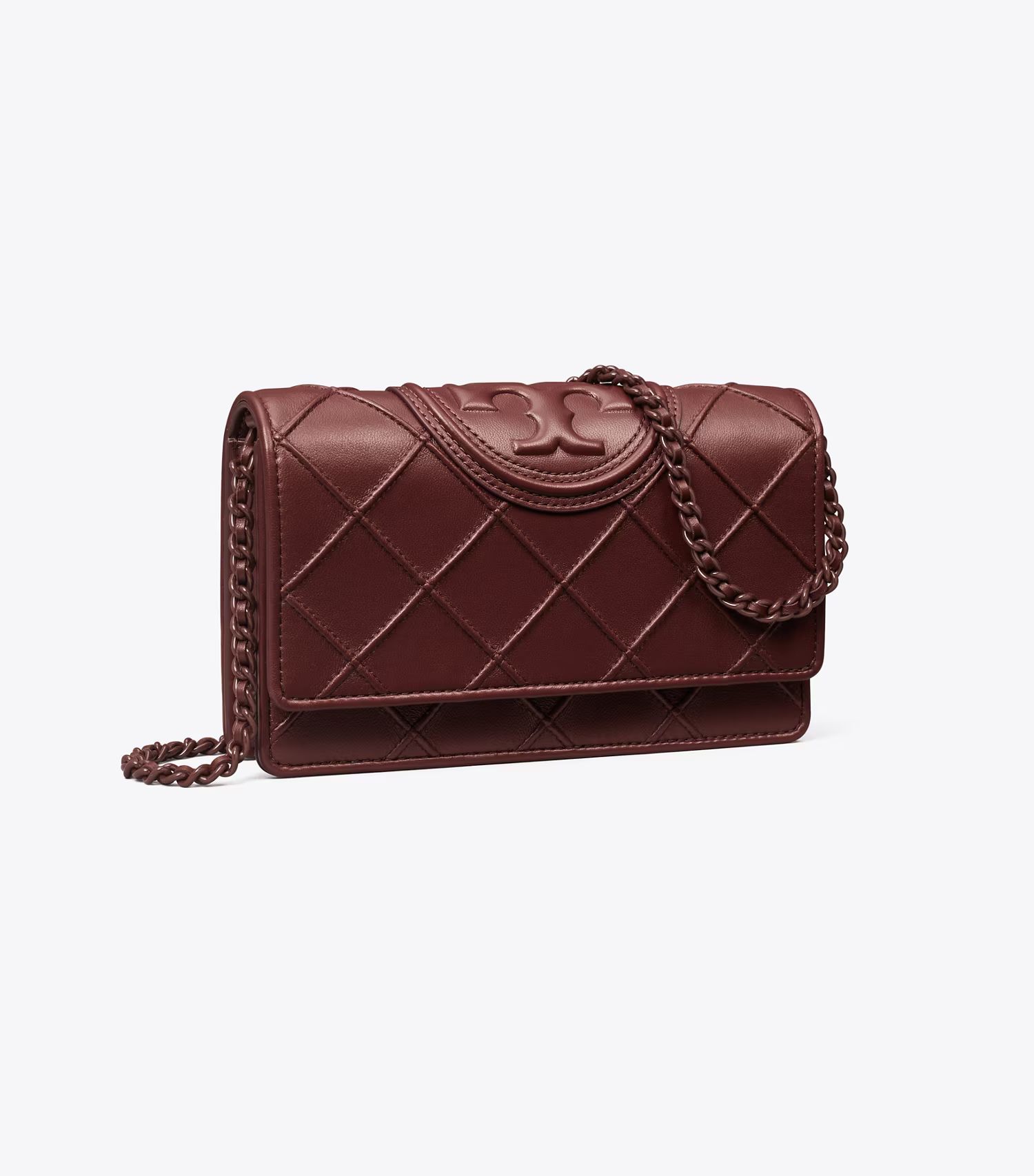 Fleming Soft Powder-Coated Chain Wallet: Women's Designer Mini Bags | Tory Burch | Tory Burch (US)