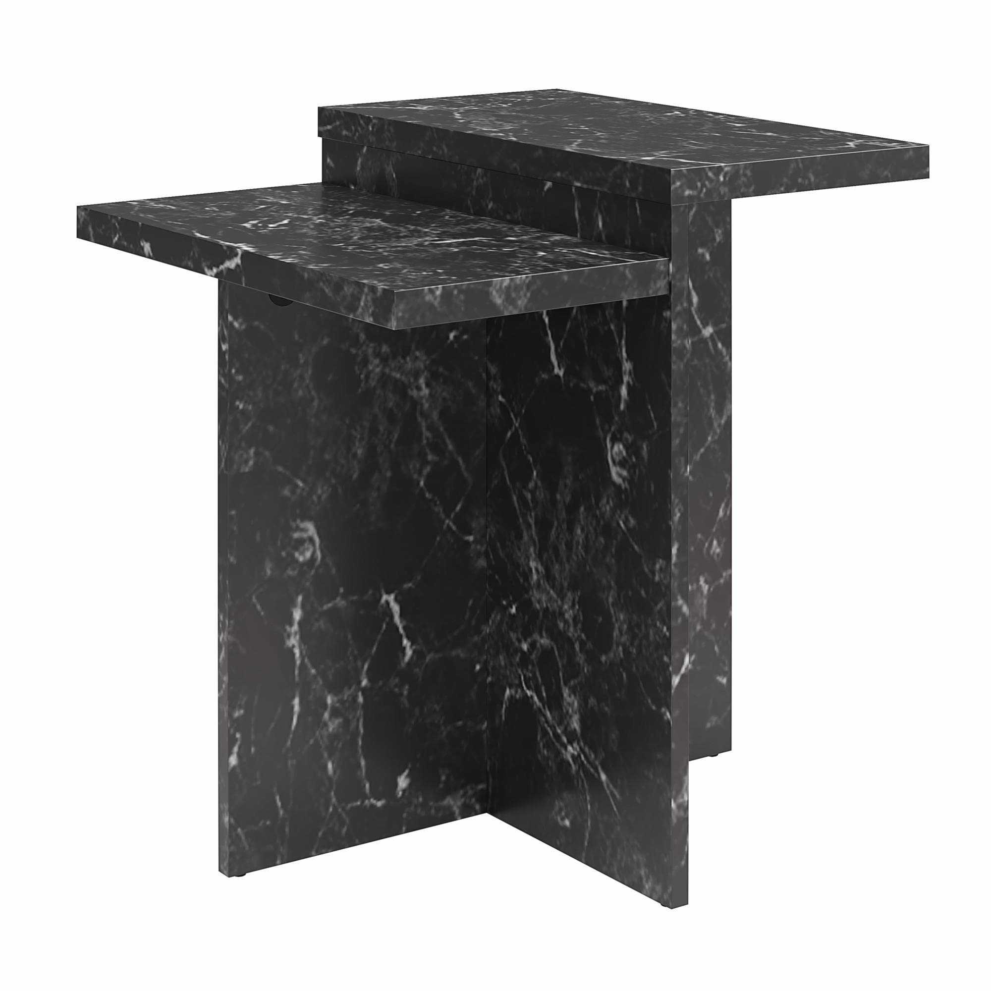 CosmoLiving by Cosmopolitan Brielle Accent Table, Black Faux Marble | Amazon (US)
