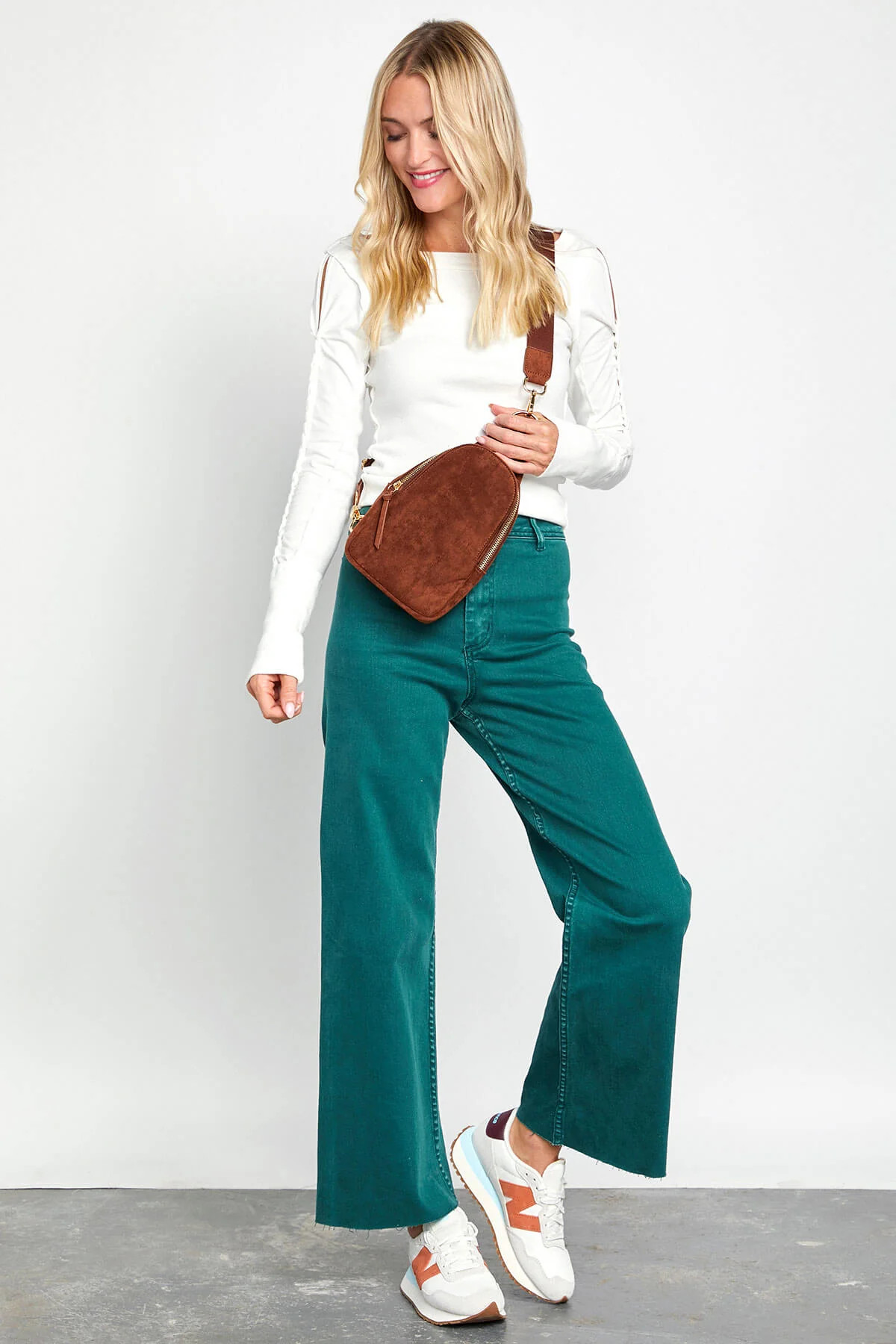 Miou Muse Crop Kick Flare Jeans | Social Threads