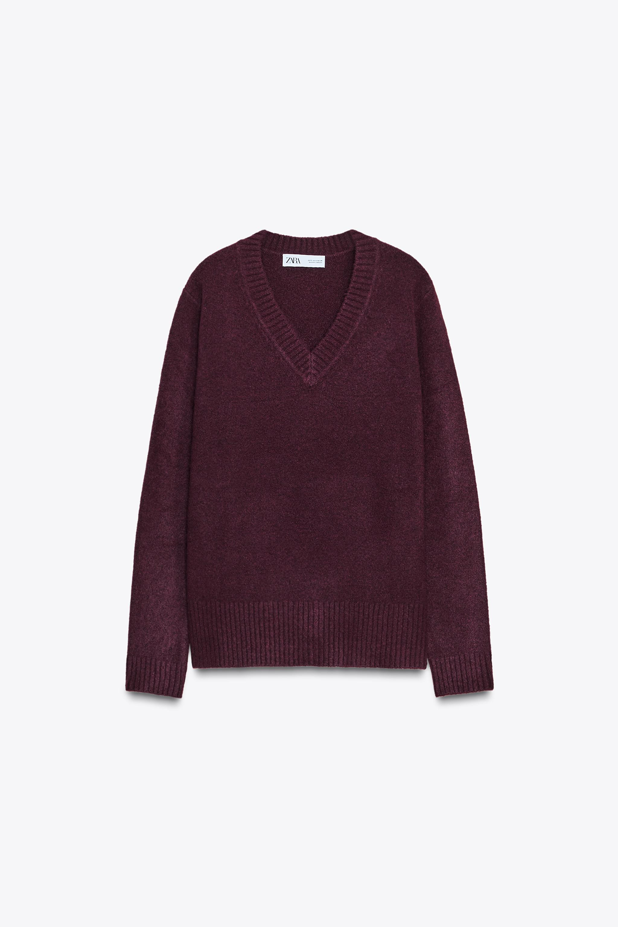 V-NECK KNIT SWEATER | Zara US