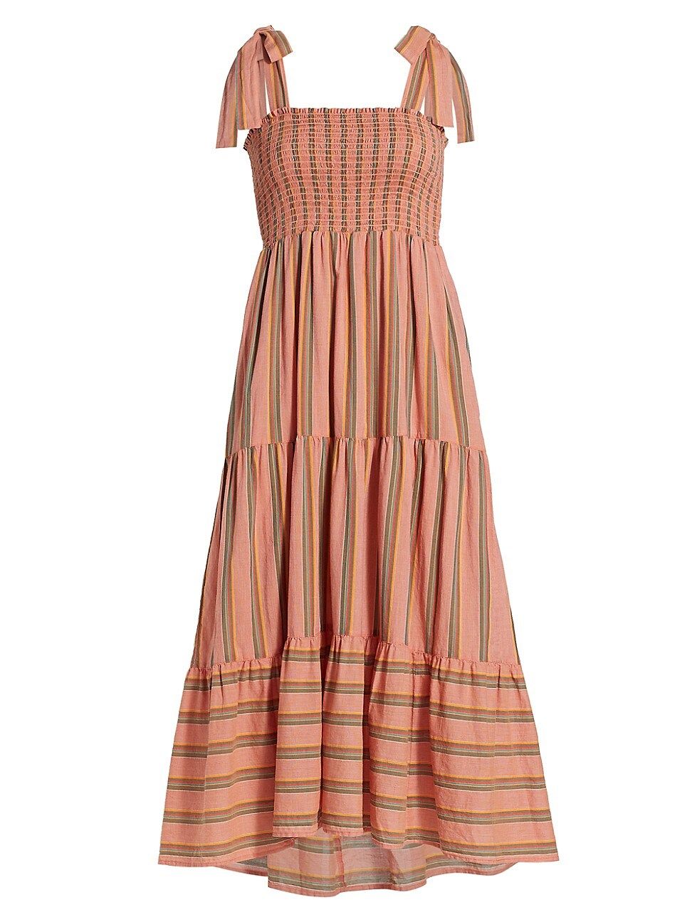 Lorraine Tiered Stripe Midi Dress | Saks Fifth Avenue