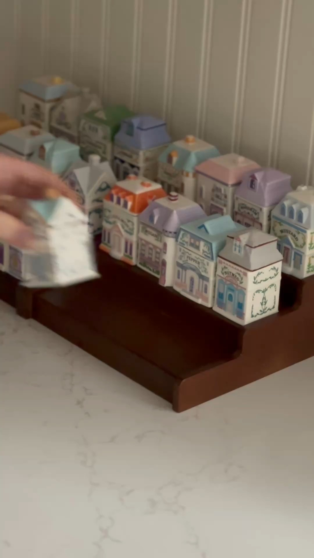 I finally found a spice rack for our spice village! I bought two spice racks and pushed them together to create one. 

#LTKHome #LTKWatchNow