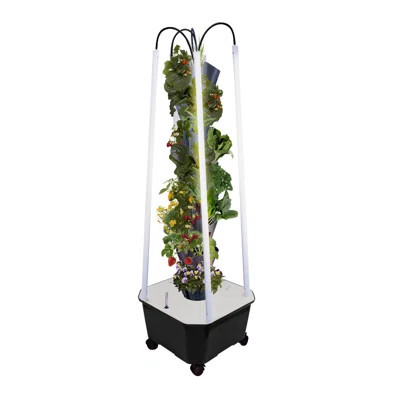 Hydroponic Tower Growing System Kit, Indoor Vertical Garden With Led Grow Lights, Automatic Water Circulation, 40 Pods Hydroponics Planter For Vegetab | Wayfair North America