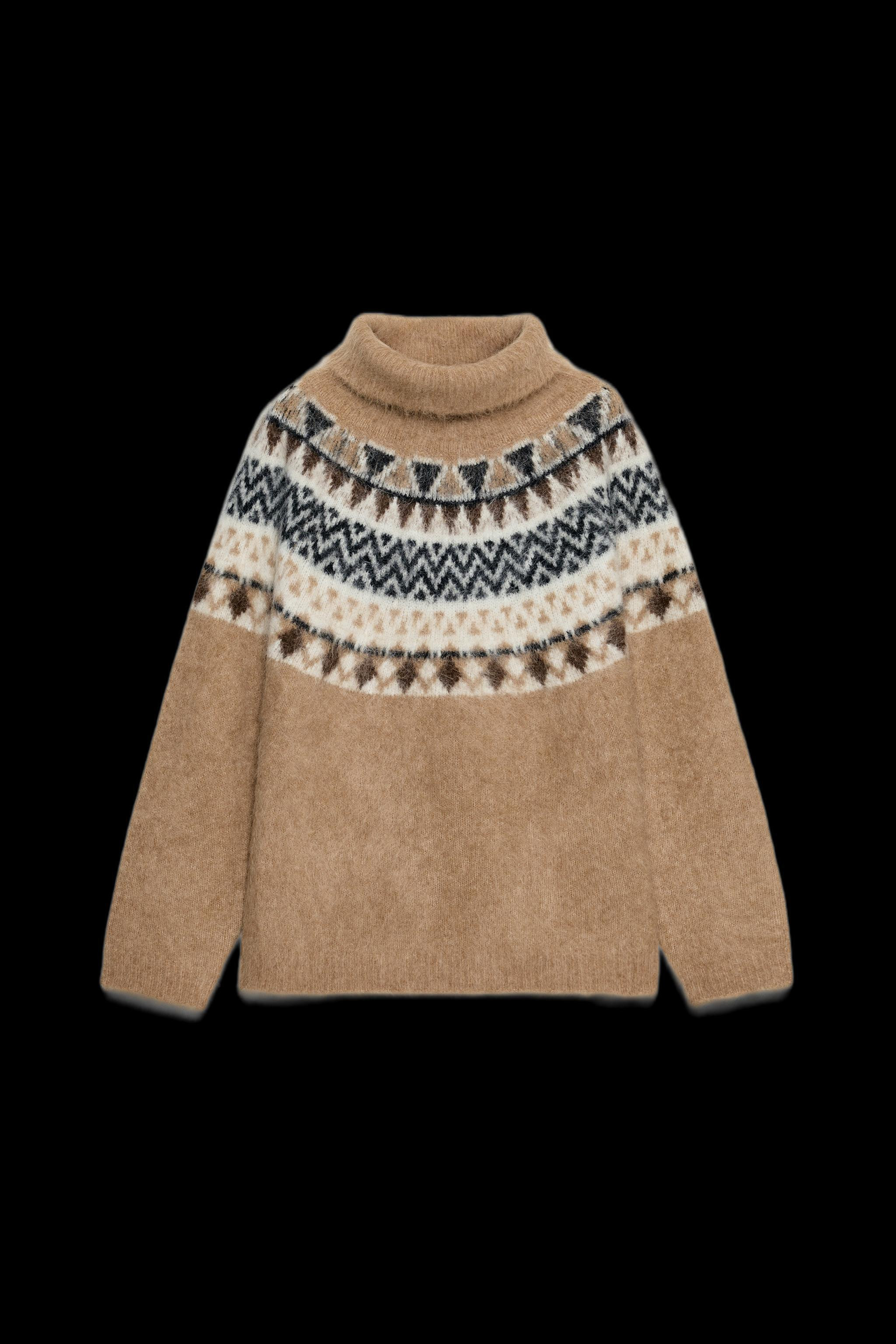 ALPACA BLEND JACQUARD JUMPER | Zara US