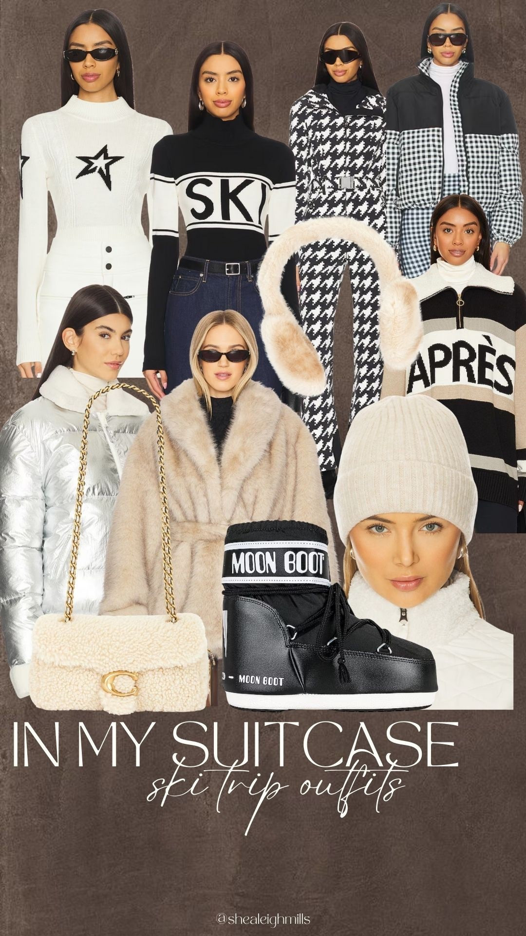 Everything I’m packing for a chic winter getaway + ski trip 🖤
From cozy après-ski sweaters and matching ski sets to the warmest moon boots, faux fur coats, and cold-weather accessories — these are the pieces I will be reaching for when I want to stay warm and look cute.

ski trip outfits, après ski outfit, winter outfits, winter fashion, cold weather outfits, cozy winter style, faux fur coat, moon boots, ski wear, matching ski set, winter accessories, beanie, earmuffs, puffer jacket, winter travel outfits, vacation outfits, snowy weather outfit, holiday trip outfits, neutral winter style, chic winter outfits

#LTKootd #LTKgrwm #LTKTravel