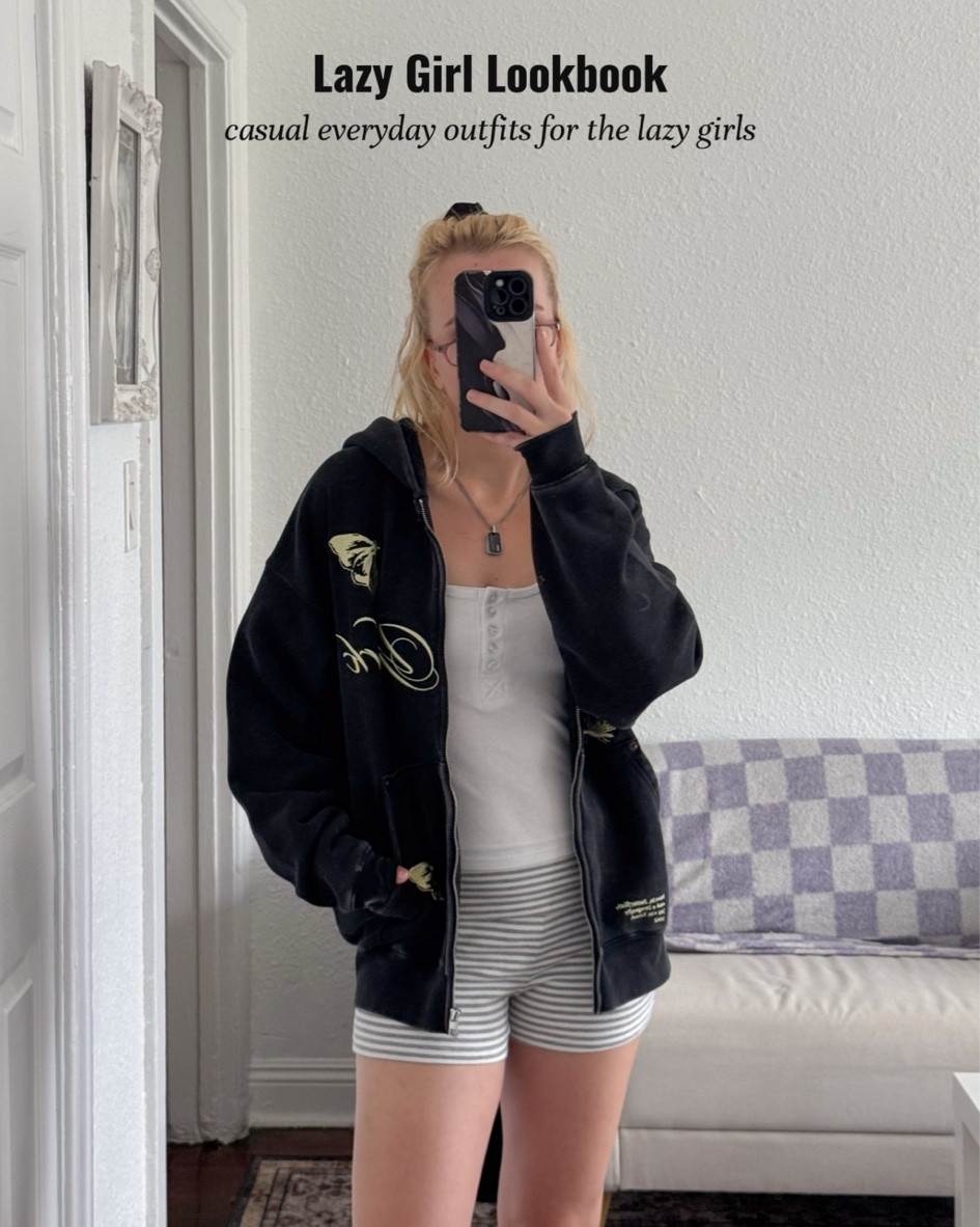 sometimes i just want to be comfortable or i don’t want to put in a lot of effort to my outfit! here are some of my current favorite comfy outfit combos for lazy days.  these outfits are perfect for days when i work from home or when im running some quick errands!  typically i wear some sweat shorts or fold over shorts & the. just add a comfortable top & sneakers to go with them! #lookbook #casualstyle  #lazydayoutfit

#LTKootd
