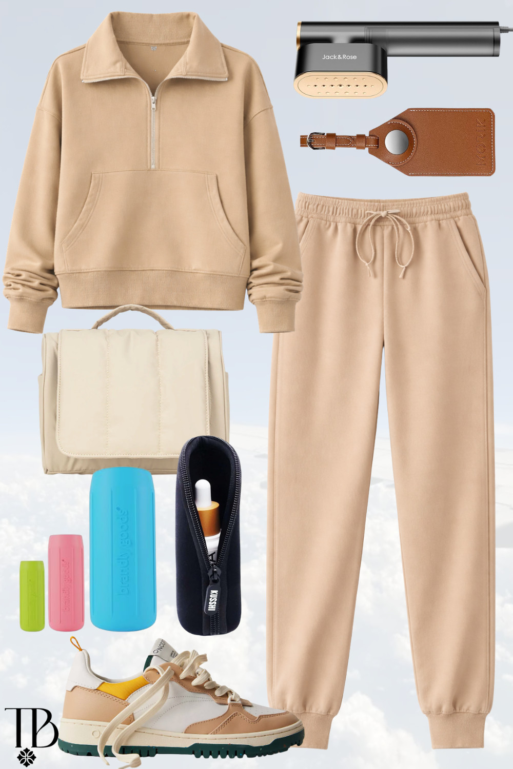 The coziest neutral travel set in the prettiest camel tone 🤎✈️ Paired with comfy sneakers and airport essentials, this is my go-to formula for looking put together while staying comfortable all day.

 

 #LTKgrwm #LTKootd #LTKTravel