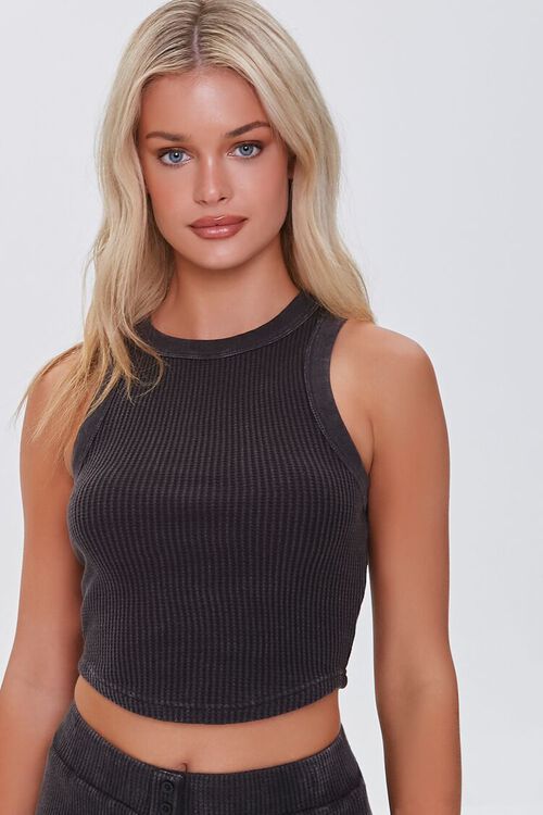 Waffle Knit Cropped Tank Top | Forever 21 (US)