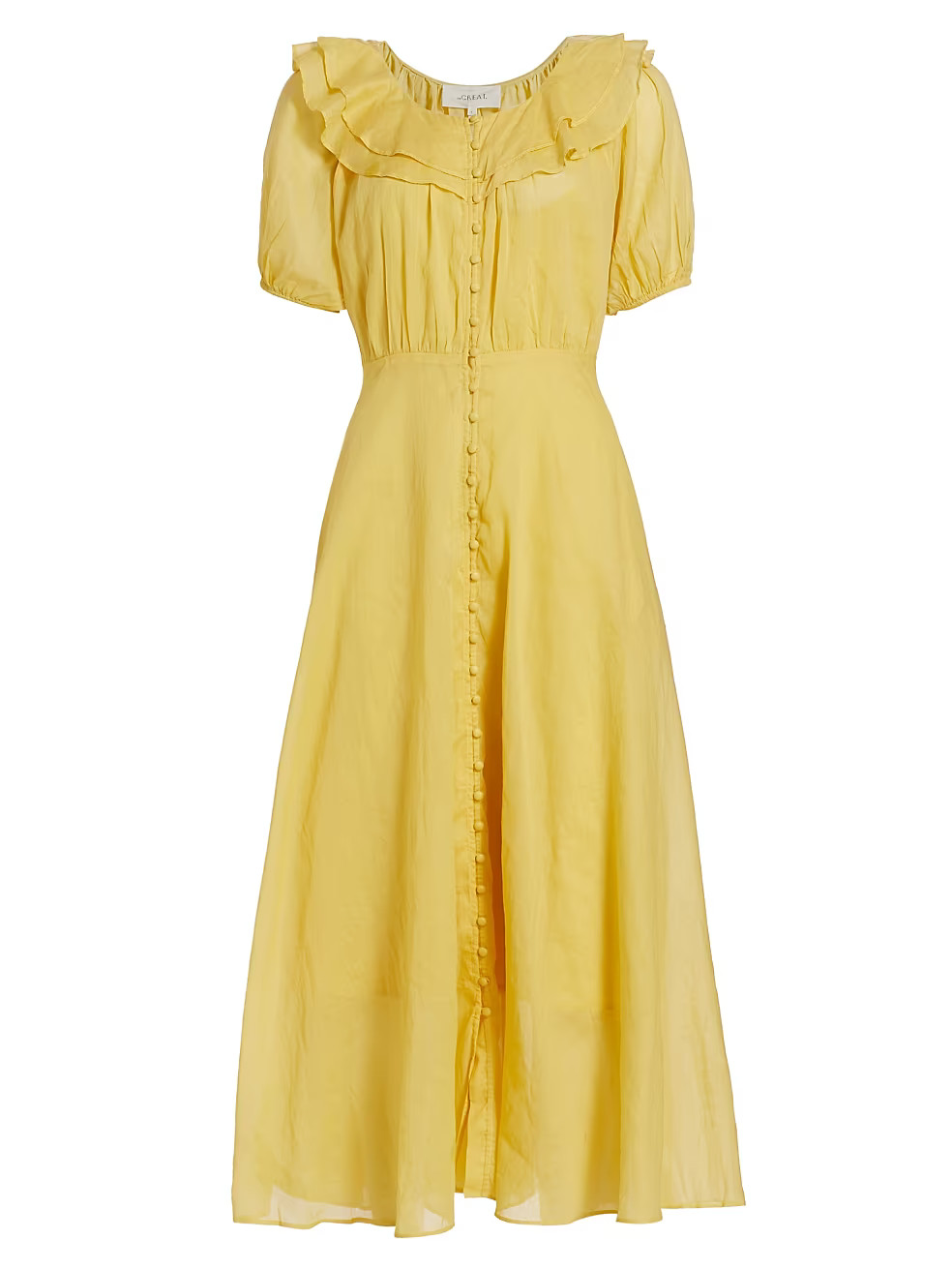 The Great The Sunrise Ruffled Midi-Dress | Saks Fifth Avenue