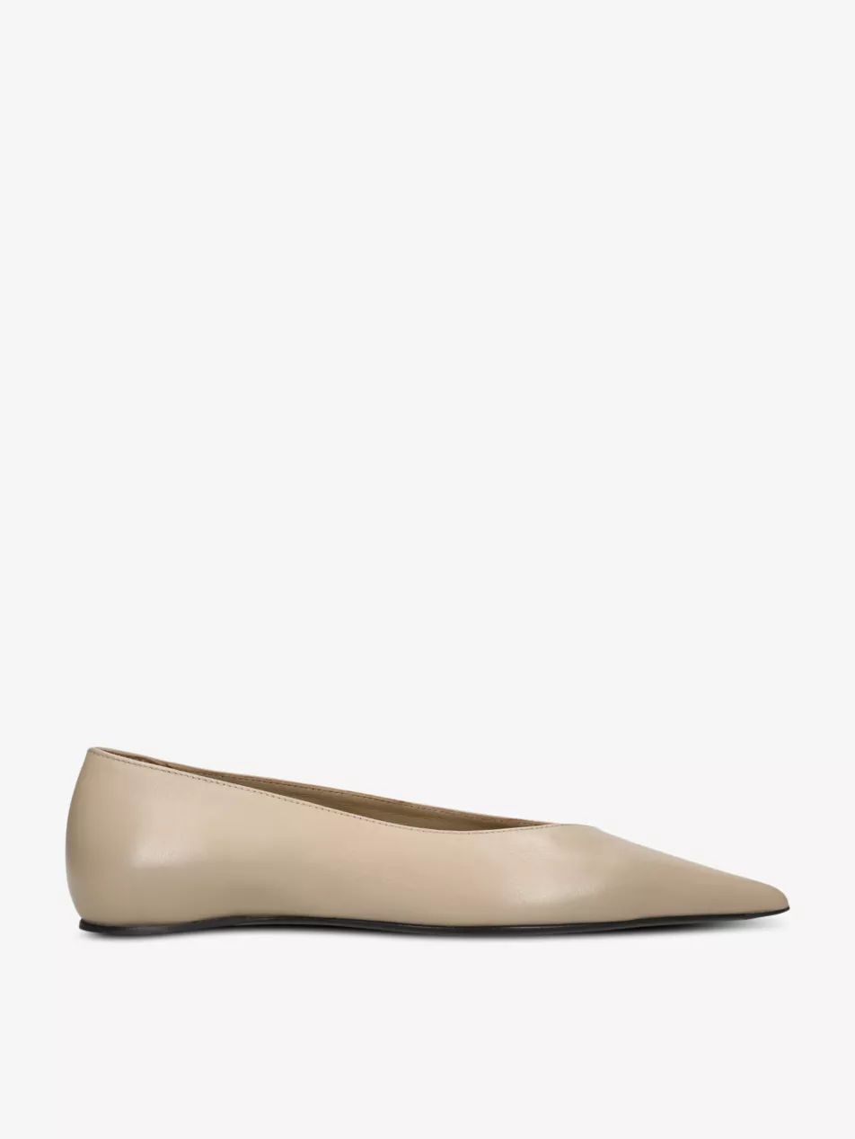 Pointed-toe leather ballet flats | Selfridges