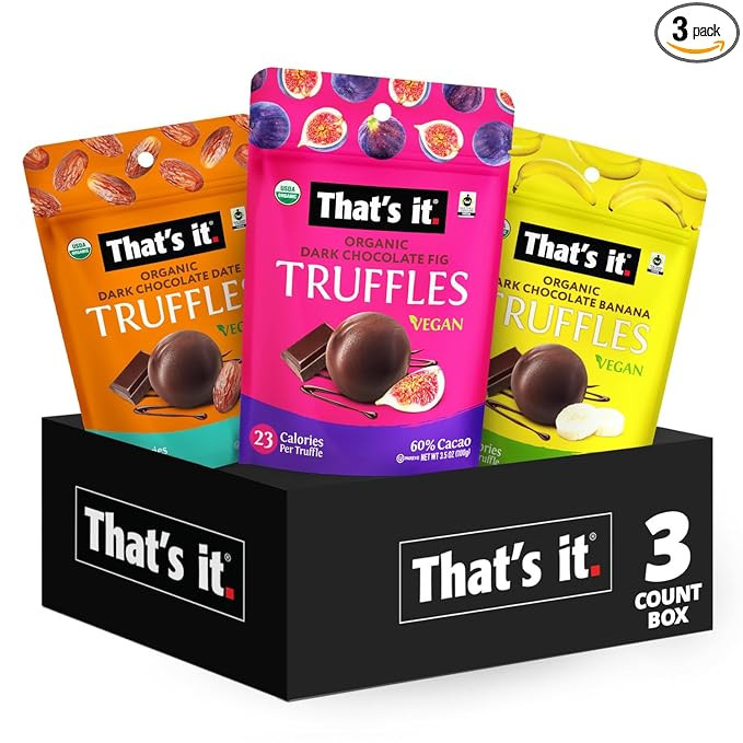That's it. Organic Dark Chocolate Truffles Variety Pack. 100% Plant-Based, Vegan, Gluten-Free, Al... | Amazon (US)