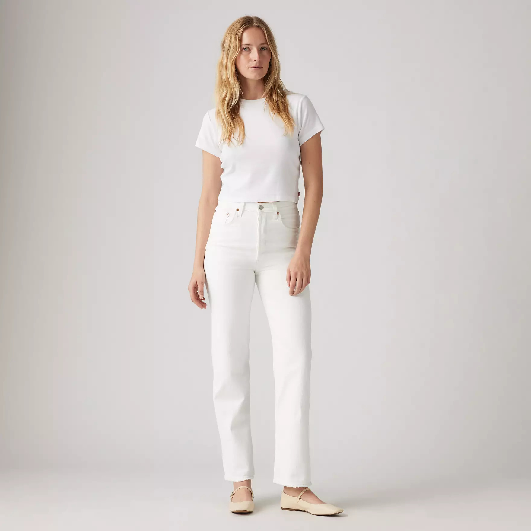 Ribcage Straight Ankle Women's Jeans - White | Levi's® US | Levi's US