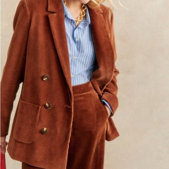 Sézane Michele Jacket Coffee size 6/ FR 38 NEW | Poshmark