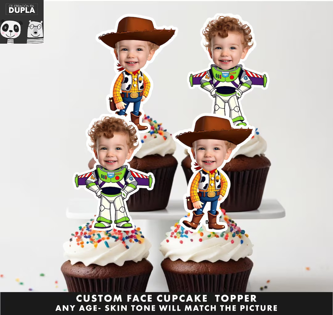 Cupcake Toppers - Face Cupcake Topper -custom Face- Cupcake Topper- Topper Birthday Party - Etsy | Etsy (US)