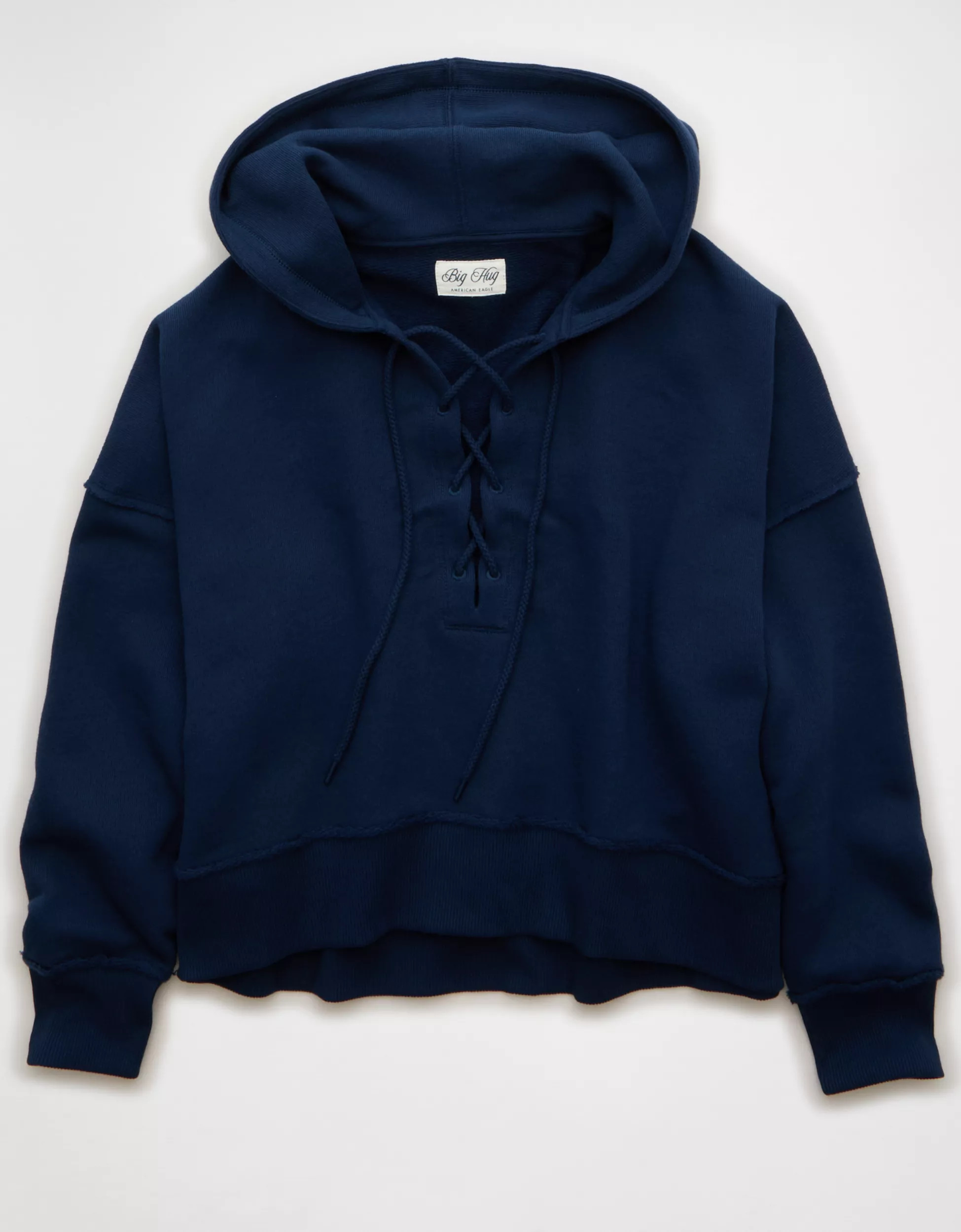 AE Big Hug Lace-Up Hoodie | American Eagle Outfitters (US & CA)