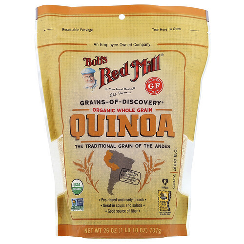 Bob's Red Mill, Organic Whole Grain Quinoa, Gluten Free, 26 oz (737 g) | iHerb