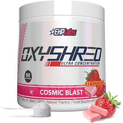 EHPlabs OxyShred Thermogenic Pre Workout Powder & Fat Burner - Clinically Proven Preworkout Powder with Acetyl L Carnitine - Cosmic Blast, 60 Servings | Target