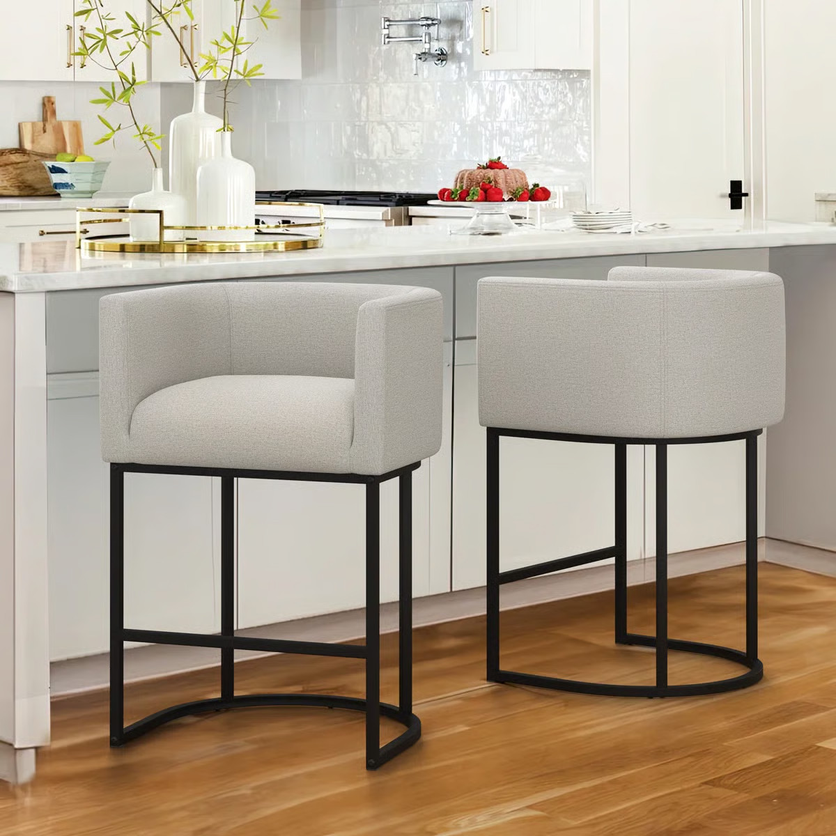 Bechtold Upholstered Counter Stool (Set of 2) | Wayfair North America