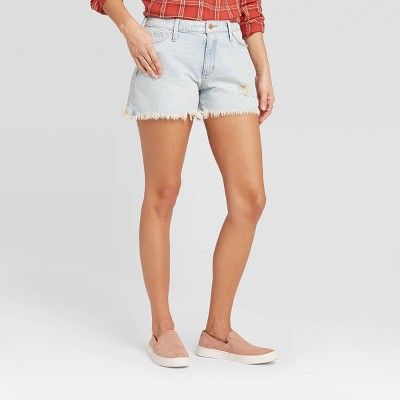 Target/Women/Women's Clothing/Shorts‎Women's High-Rise Distressed Jean Shorts - Universal Threa... | Target