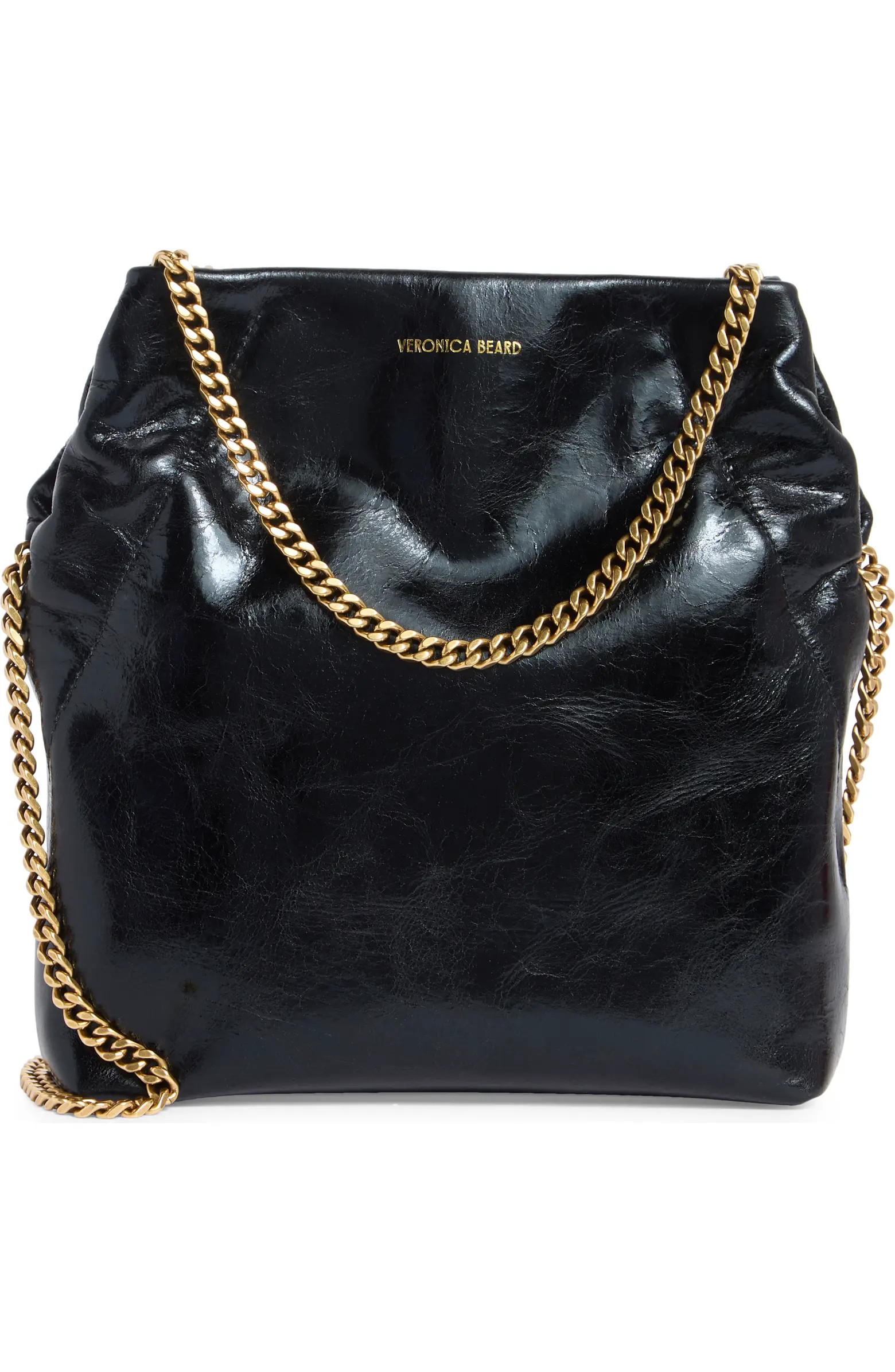 Small Slouch Metallic Convertible Leather Shoulder Bag | Nordstrom Rack