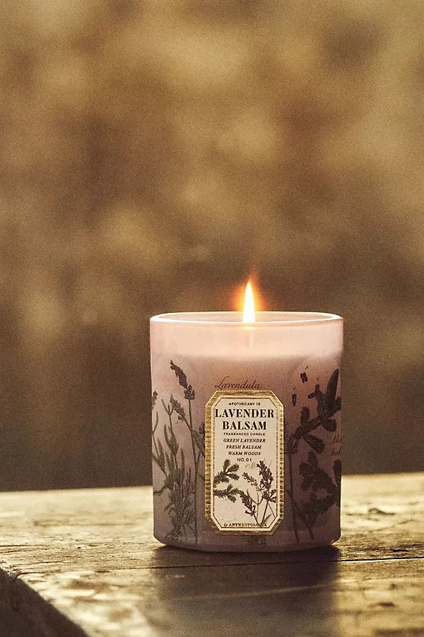 Apothecary 18 Fresh Lavender Balsam Small Glass Candle | Anthropologie (US)