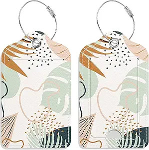 GDJEGE Luggage Tags for Suitcase, 2 Pack PU Leather Travel Cruise Luggage Tag with Privacy Flap, ... | Amazon (US)