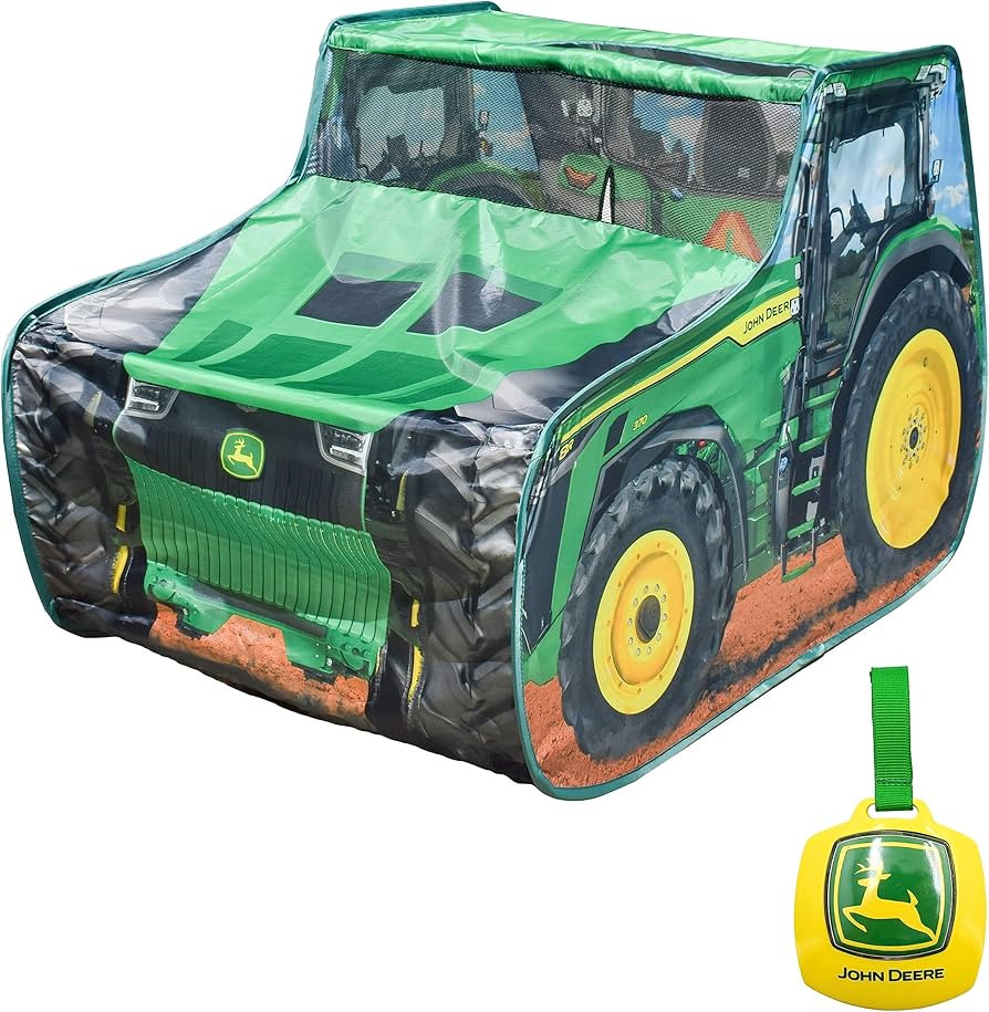 John Deere Pop Up Tent – Tractor Playhouse for Kids | Removable Key Fob with Tractor and Farm S... | Amazon (US)