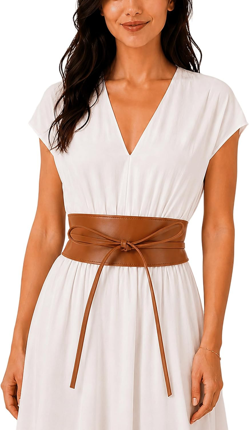 Woman Italian leather Obi belt, CASSIANE | Amazon (US)