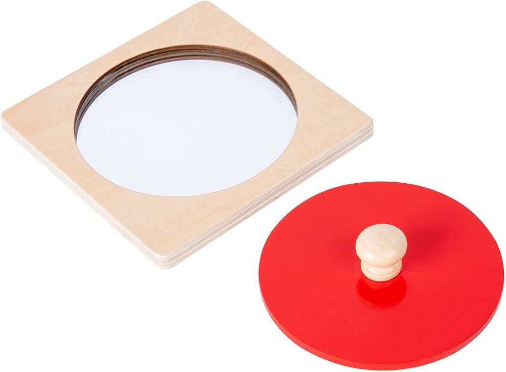 Montessori Baby Toys Play Kit Montessori Mirror Peekaboo Knob Puzzle, Medium Spinning Drum and Ra... | Amazon (US)