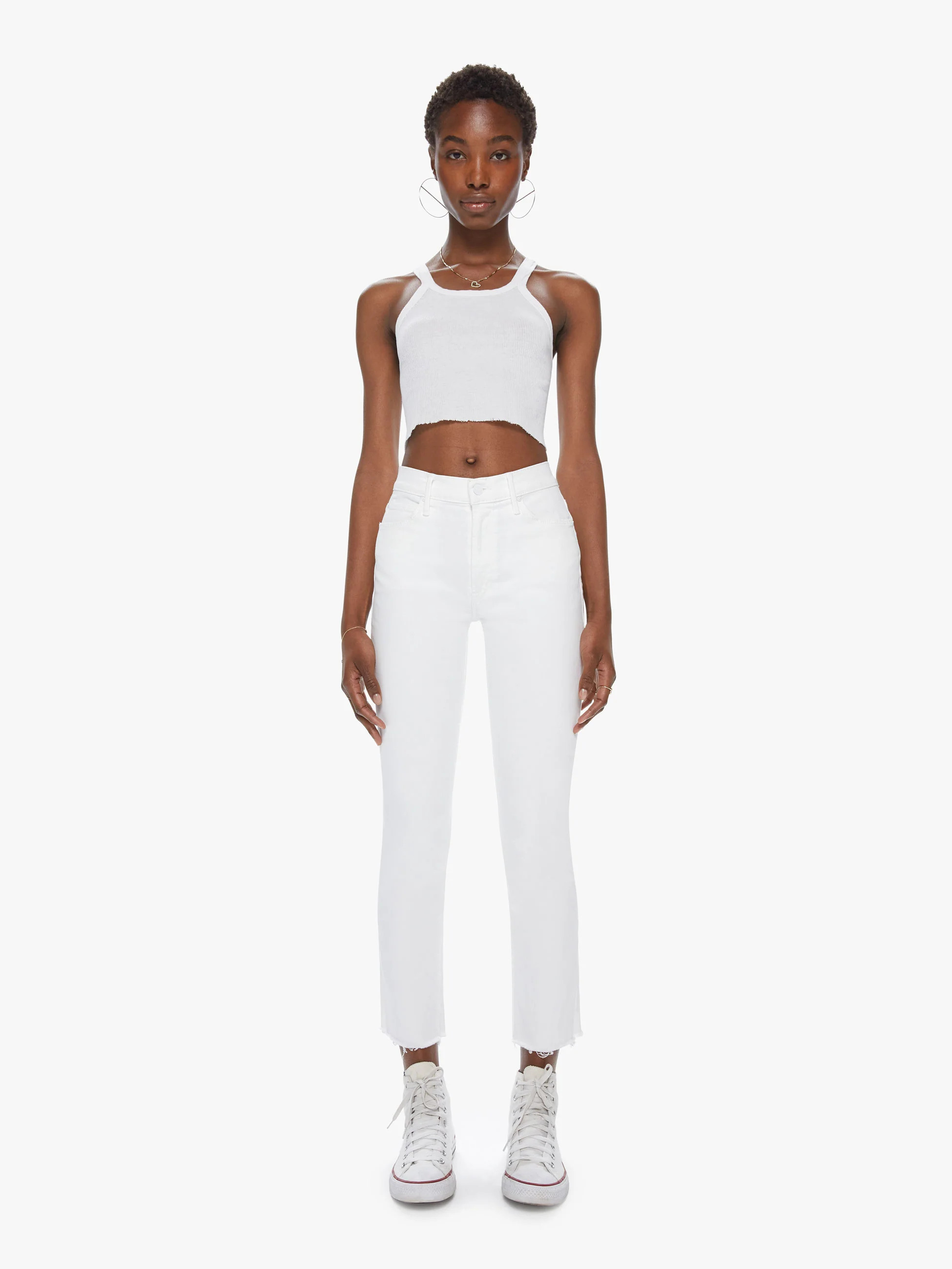 The Mid Rise Dazzler Ankle Fray | Mother Denim