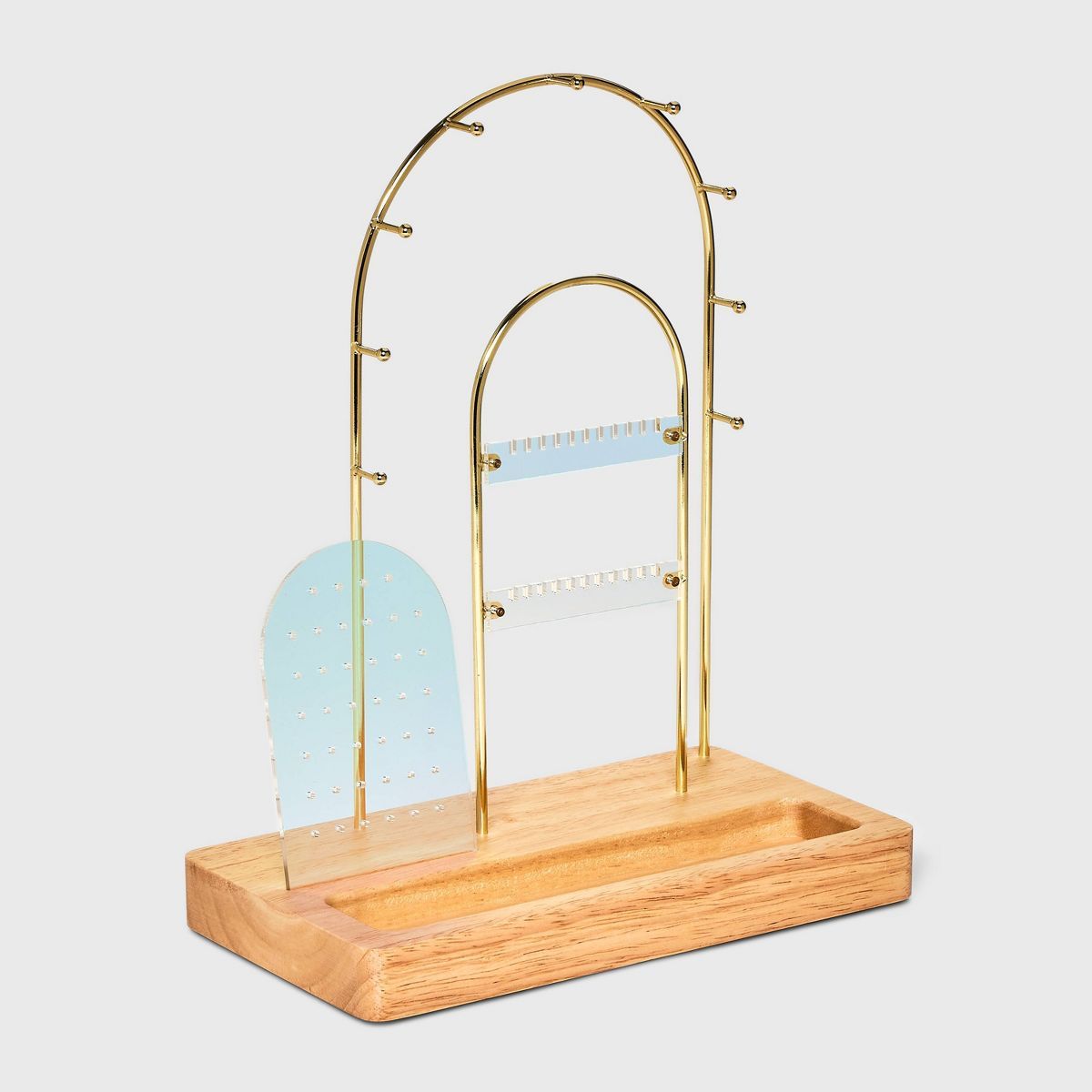 Standing Multi-arch Acrylic Stand with Rubberwood Finish - A New Day™ | Target