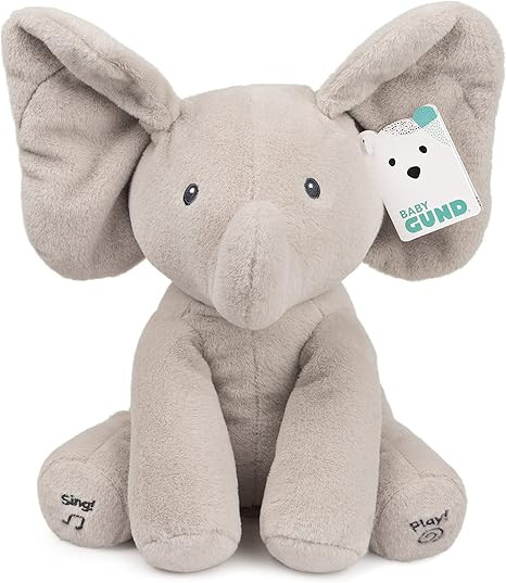 Baby GUND Animated Flappy the Elephant Plush, Singing Stuffed Animal Baby Toy for Ages 0 and Up, ... | Amazon (US)