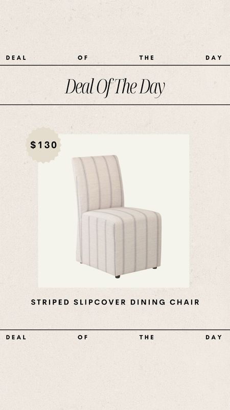 Deal of the Day - Striped Slipcover Dining Chair // only $130!

deal of the day, tjmaxx finds, marshall’s finds, dining chair, upholstered dining chair, deal of the day, home deals, furniture deals, dining deals 

#LTKStyleTip #LTKHome #LTKSaleAlert