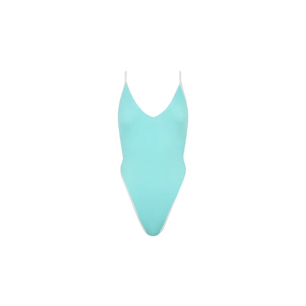 Plunge Cross Back One Piece - Calypso Blue | Kulani Kinis US