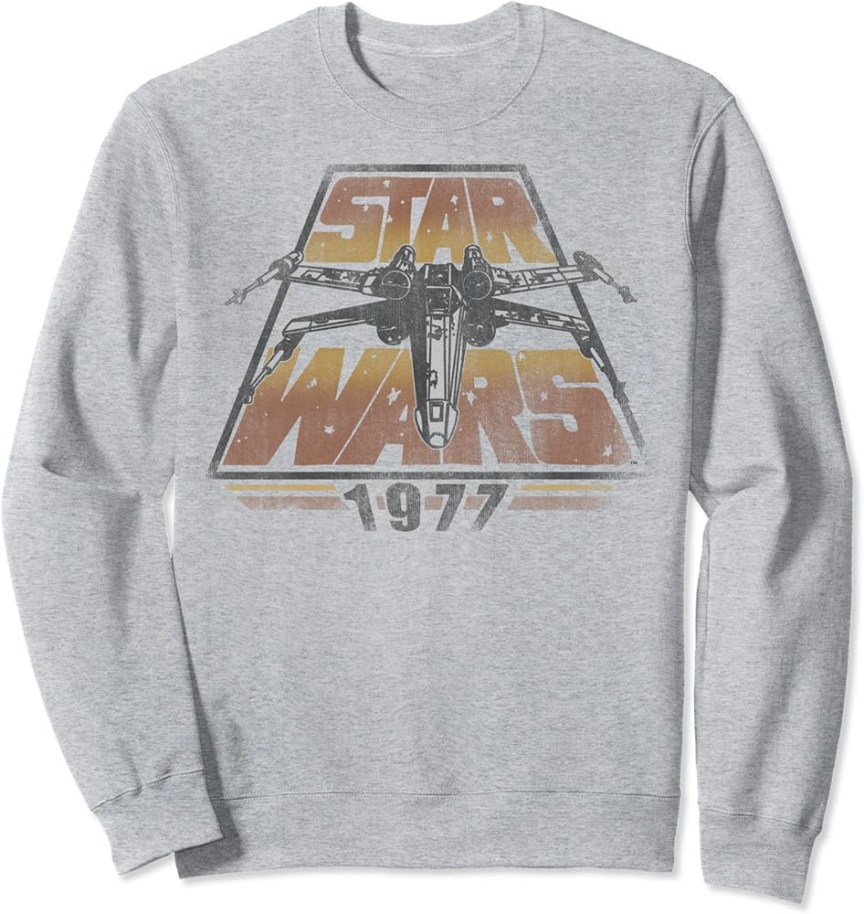 Star Wars X-Wing 1977 Vintage Retro Graphic Sweatshirt Sweatshirt | Amazon (US)