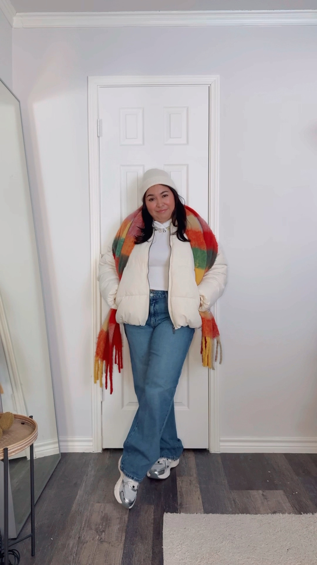 Winter outfit ideas Day 3 with a pop of color ❤️💛🤍🧡💚 

Winter outfit, winter outfit ideas, winter midsize fashion, cold weather outfit 

#LTKStyleTip #LTKFindsUnder100 #LTKMidsize