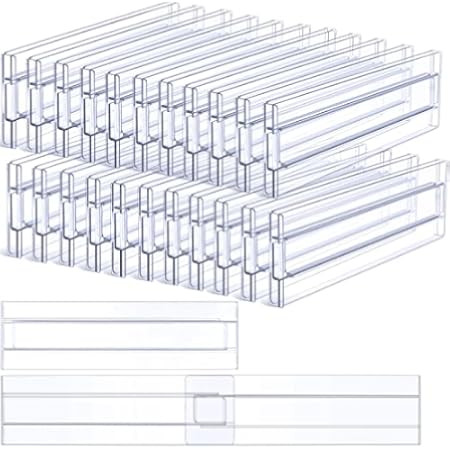 JONYJ Drawer Dividers Organizers 8 Pack, Adjustable Separators 3.2" High Expandable from 11"-19", Cl | Amazon (US)