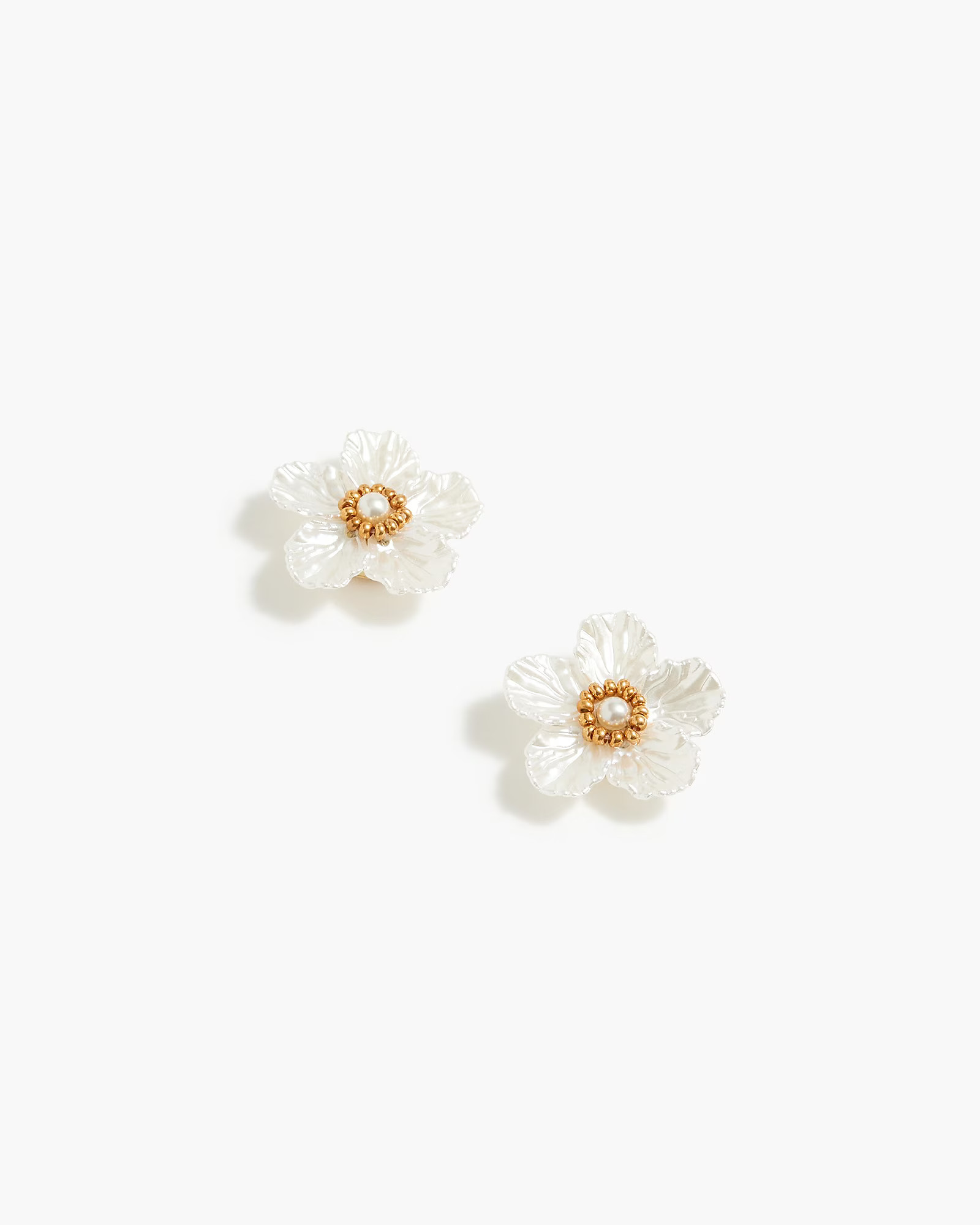 Pearl flower stud earrings | J.Crew Factory