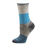 Merrell Women's Alpenglow Hiking Socks, Dark Charcoal/Open Blue, Small | Amazon (US)