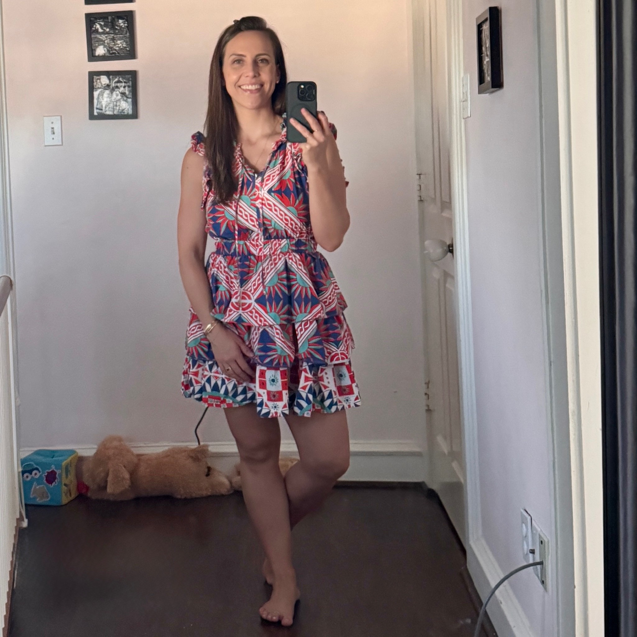 Fun pattern summertime dress. Wearing a size small.

#LTKPetite #LTKTravel #LTKootd