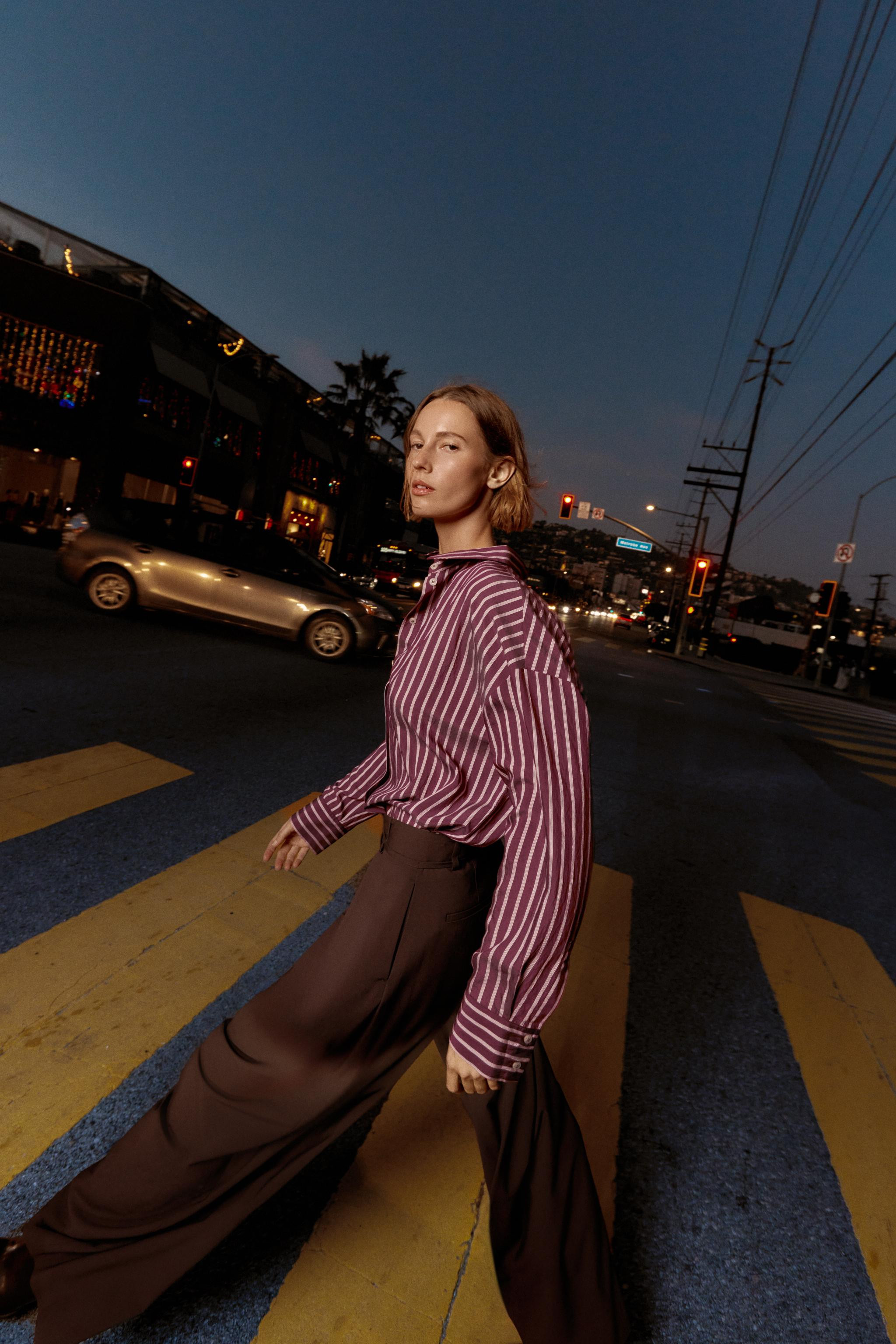 OVERSIZE STRIPED POPLIN SHIRT | Zara UK