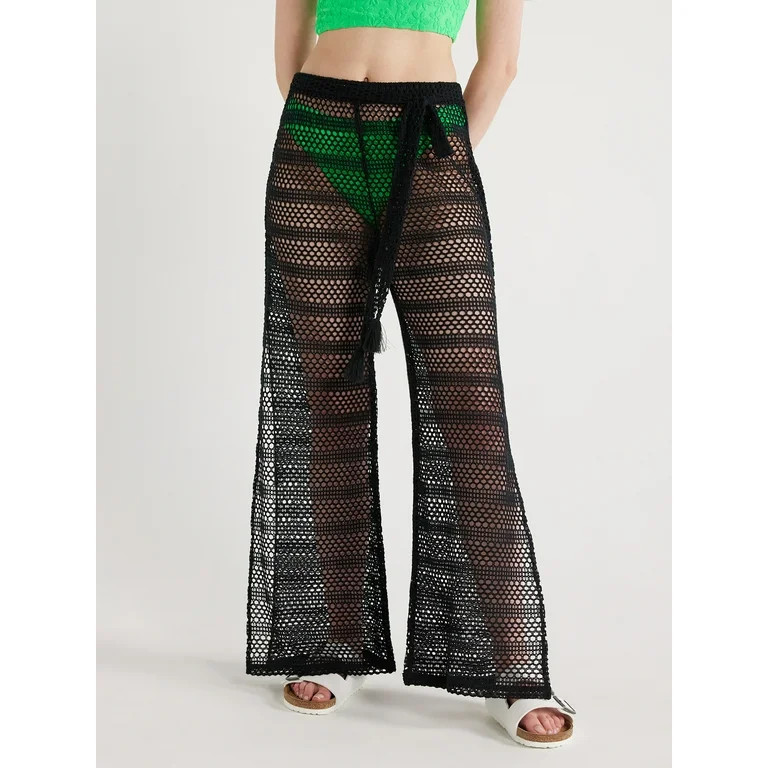 No Boundaries Juniors Crochet Knit Coverup Pants, Sizes S-XL - Walmart.com | Walmart (US)