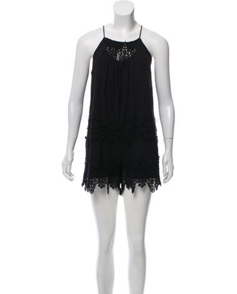 Nightcap 2017 Embroidered Romper Black | The RealReal