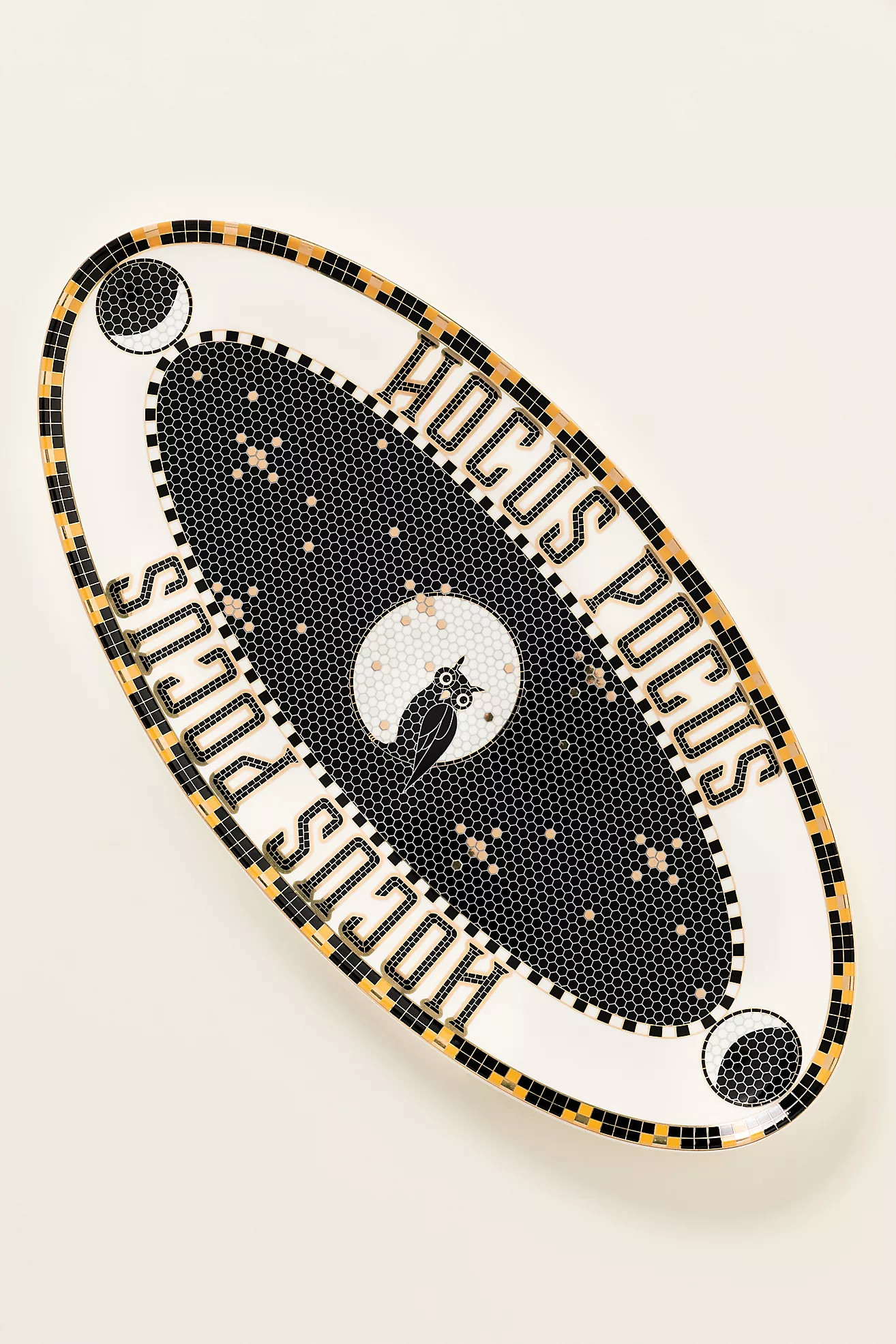Bistro Tile Stoneware 24k Gold Accent Halloween Platter | Anthropologie (US)