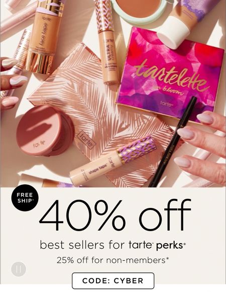 Tarte Cosmetics cyber sale! Makeup | beauty | 50 is not old 

#LTKbeauty #LTKsalealert #LTKHoliday
