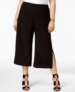 Ny Collection Plus Size Split-Leg Culotte Pants | Macys (US)