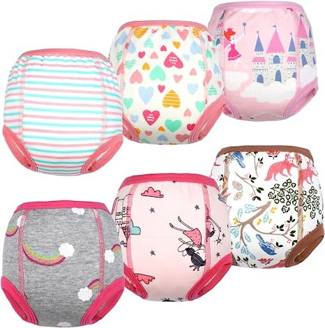 Amazon.com: MooMoo Baby Cotton Training Pants Strong Absorbent Toddler Potty Training Underwear f... | Amazon (US)