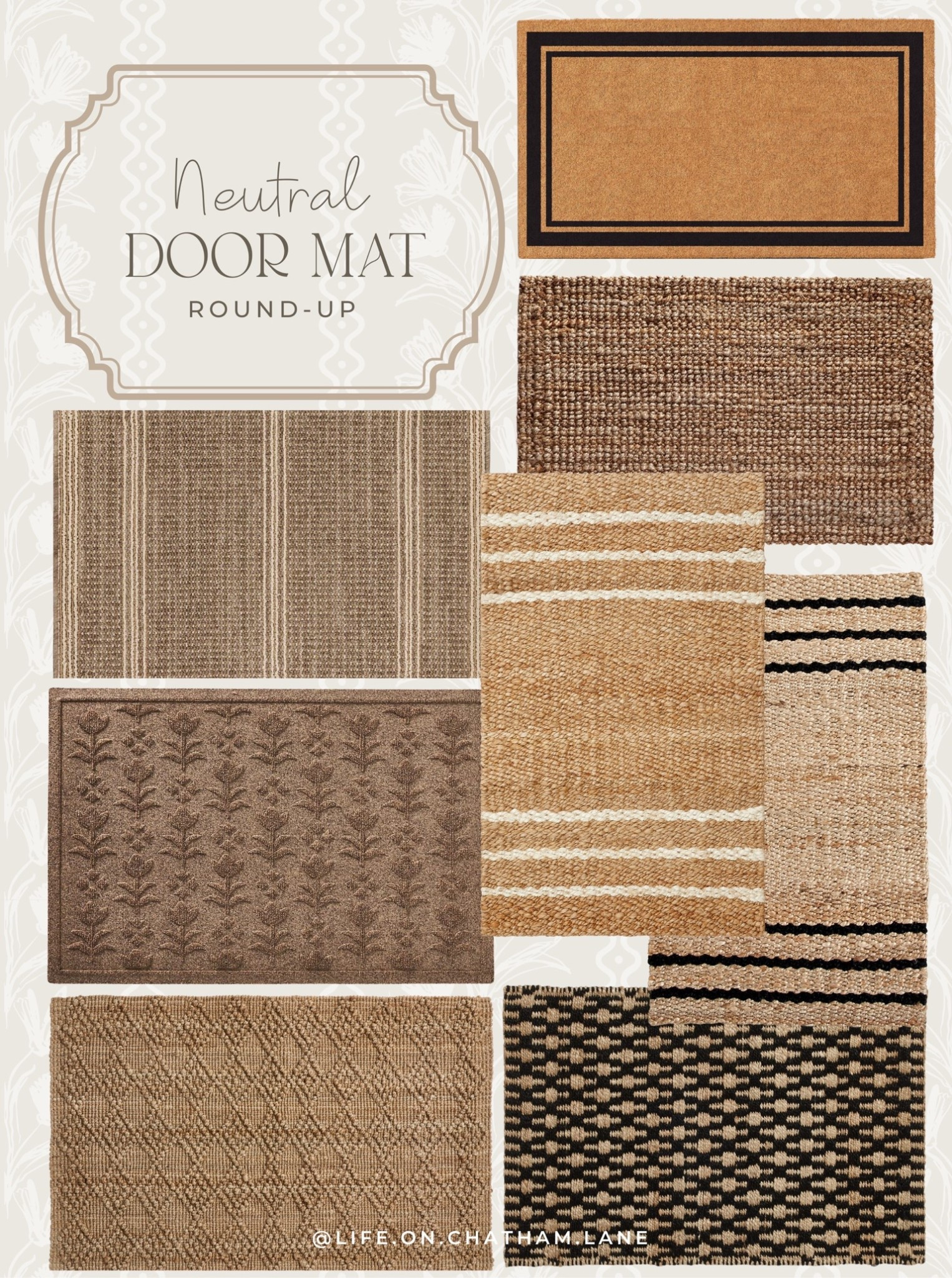 Neutral doormat roundup 🤎 Loving these pretty front porch additions for spring! Neutral home, cozy home  

#LTKSeasonal #LTKHome